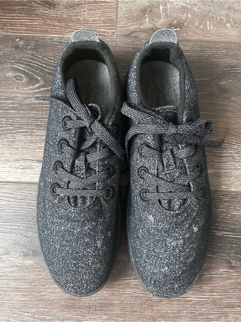 Allbirds Men's Wool Runner Sneaker Heathered Black Size 12